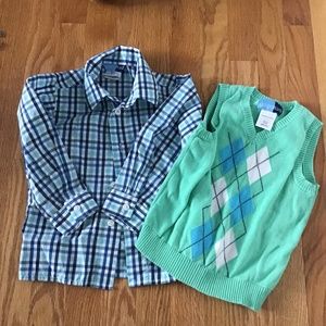 GoodLad sweater vest with shirt combo, 4T